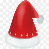 红色水彩圣诞帽