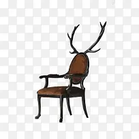 黑色羊角椅子