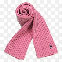粉色针织简约围巾