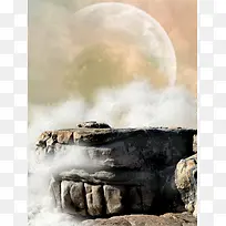 石头上的月亮