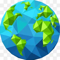 蓝色地球圆形环保公益创意