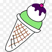 夏日冰淇淋蛋筒卡通