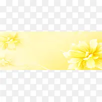 唯美黄色花朵海报背景