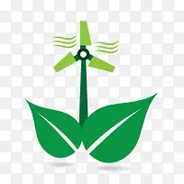 绿色环保能源卡通画