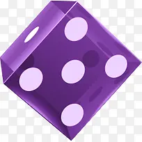紫色卡通立体圆点正方体