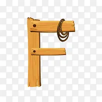木制字母F