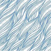 矢量线性海草纹样
