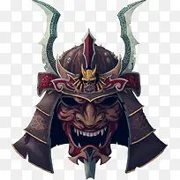 恐怖头像手绘古风