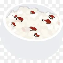 卡通美食餐饮红豆粥