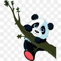 熊猫爬树