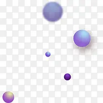 紫色模糊漂浮圆球
