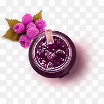 紫色清新果酱装饰图案