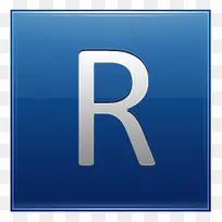字母R蓝色图标