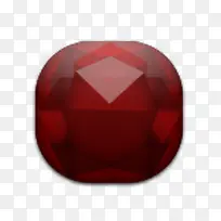 红色方形宝石