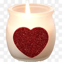 温暖的爱心蜡烛瓷罐