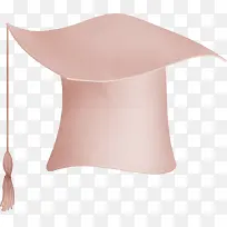 淡粉色博士帽