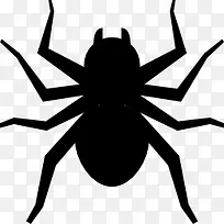 蜘蛛黑白万圣节图标