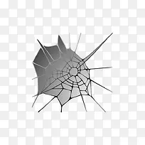 黑白渐变扁平化蜘蛛网装饰图案矢