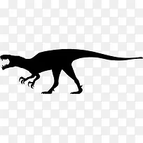 恐龙形状的气腔龙从侧图标