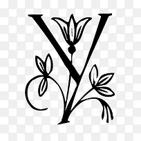 字母Y花朵
