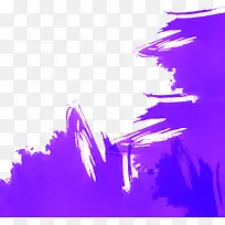 紫色涂鸦水彩边框