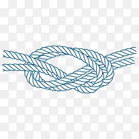蓝色手绘绳结