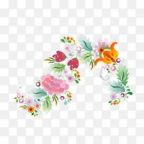 彩色卡通花朵