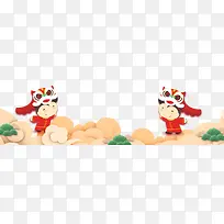 新年卡通儿童psd图