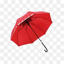 红色波点雨伞