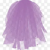 紫色浪漫新娘头纱