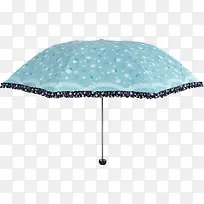 蓝色卡通波点装饰雨伞