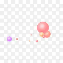 粉色立体球