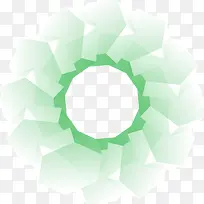 装饰圆环绿色矢量几何