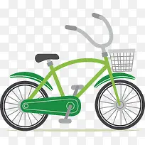 绿色带框单车