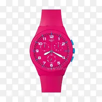 粉色计时女士手表
