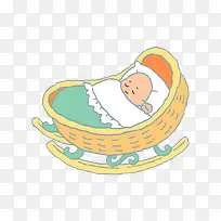 卡通婴儿摇篮