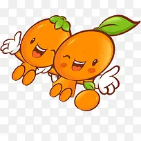 卡通水果 橙子 橙色
