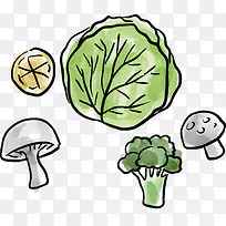 手绘小清新蔬菜