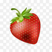 红色卡通草莓矢量图