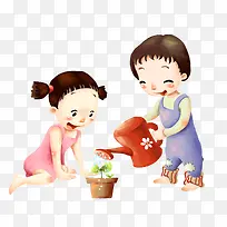 浇花png矢量素材