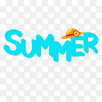 SUMMER夏上新艺术字