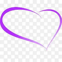 紫色线条组合爱心形状