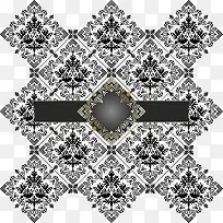 黑色简约组合方块边框纹理