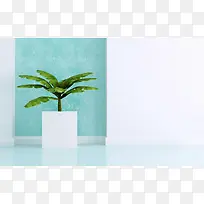绿色植物盆栽宣传彩页