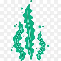 绿色大海海草植物