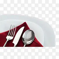 西餐厅餐盘刀叉