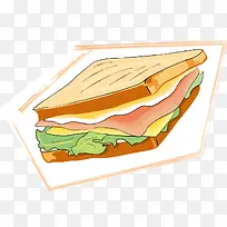 手绘三明治