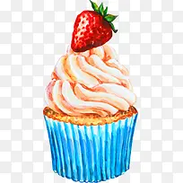 手绘草莓奶油小蛋糕