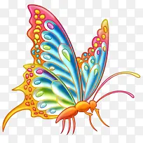 可爱彩色手绘蝴蝶
