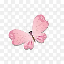 粉色手绘蝴蝶装饰图案